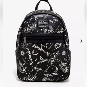 Loungefly Harry Potter Black and White Spell Backpack